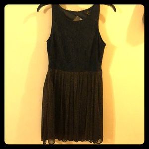 Black and gold cocktail dress